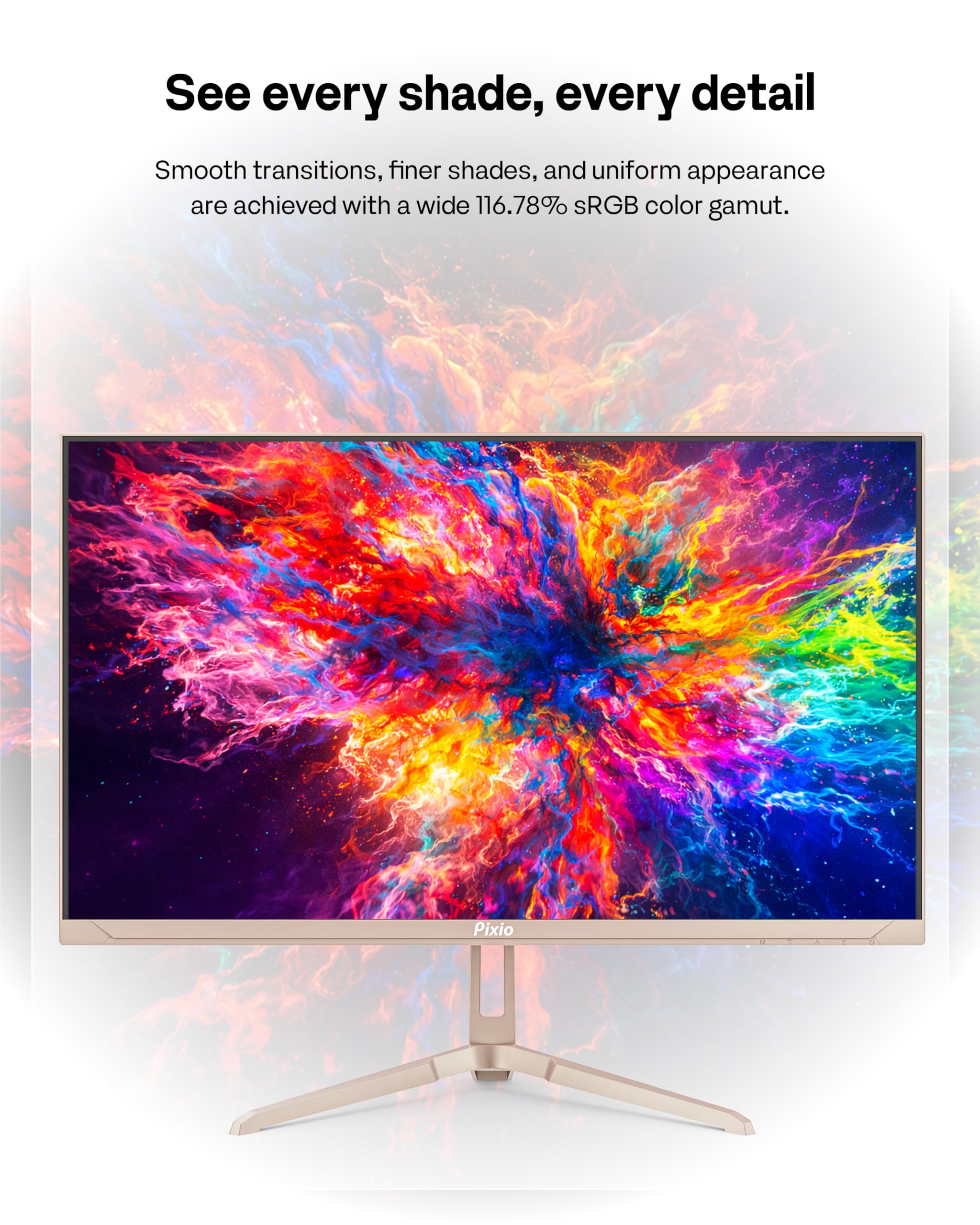 Amazon.com: Pixio PX249 Wave Pink Rose Gold 24 inch 240Hz Refresh